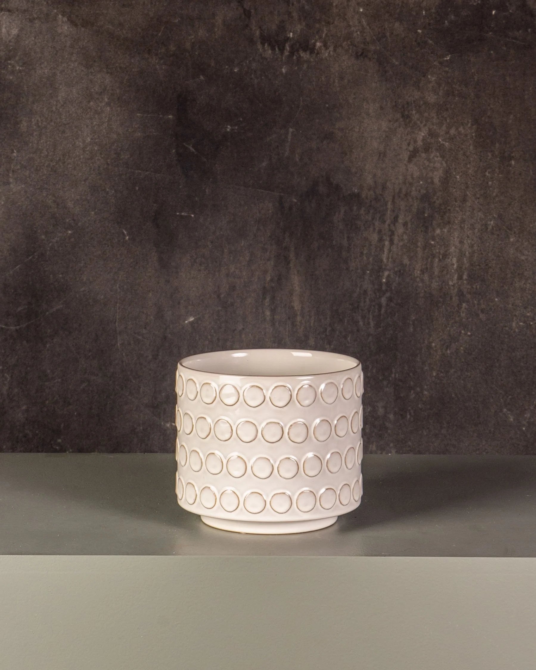 Ceramic Pot Dot Pattern Glazed