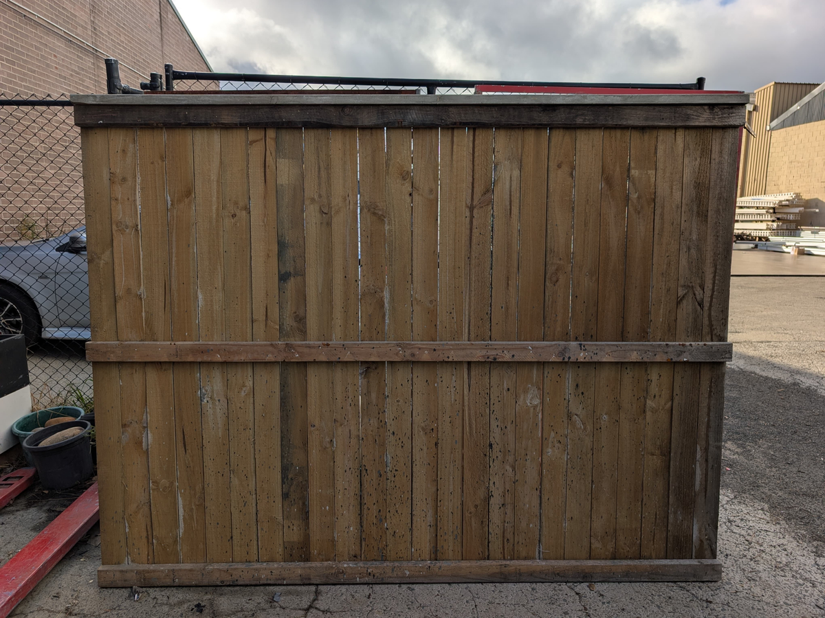 Capped Timber Privacy Fence