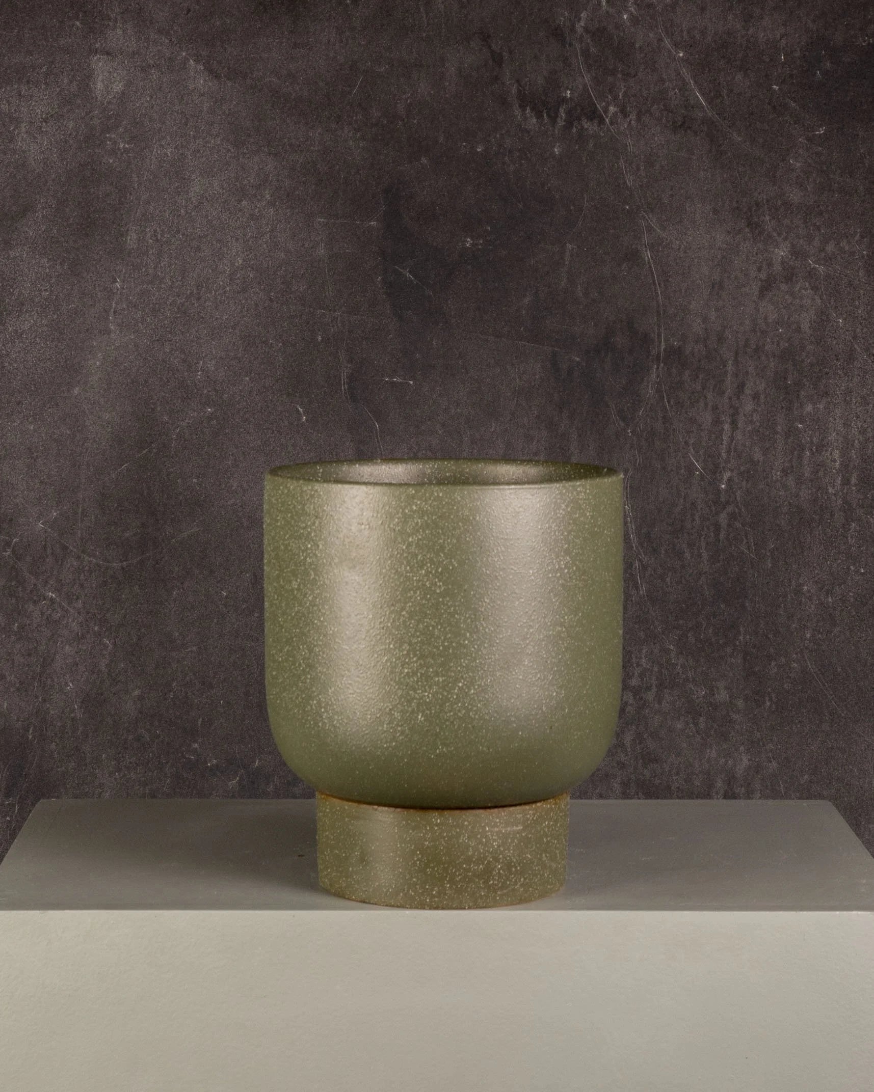 Ceramic Pot Olive Green