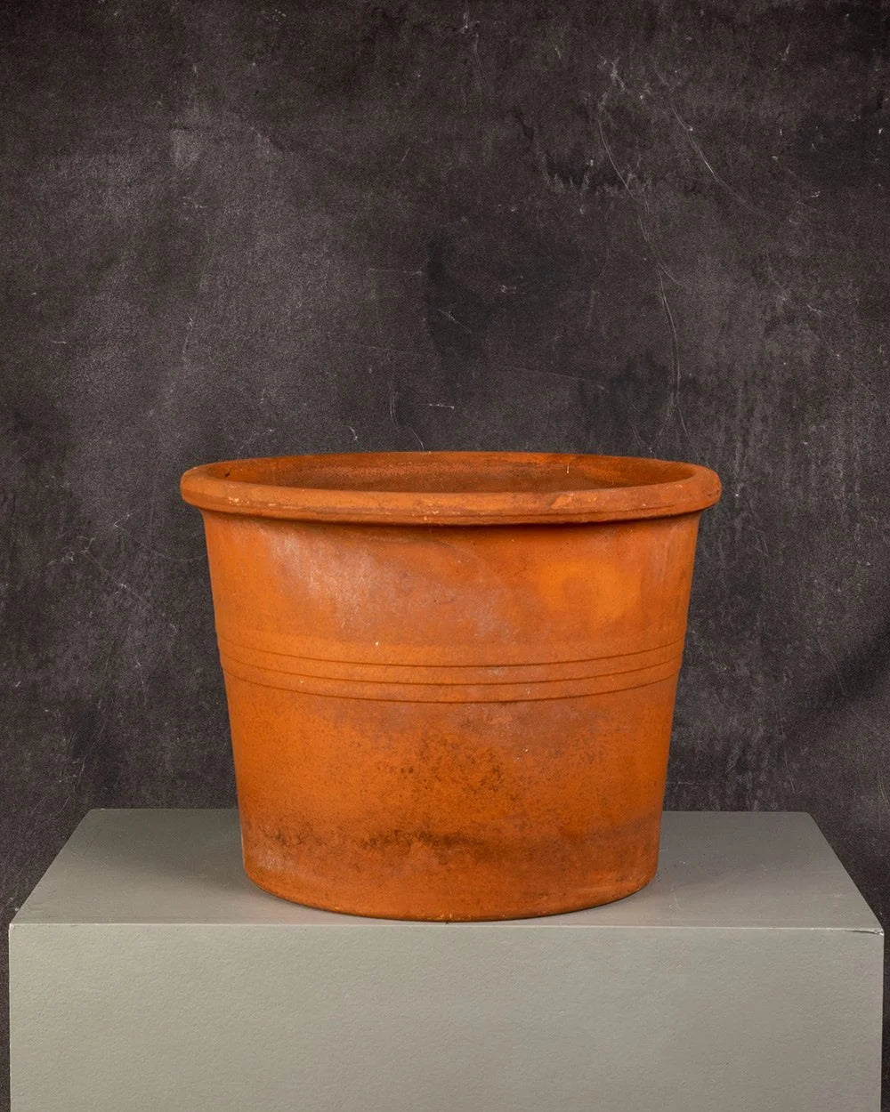 Terracotta Pot Vintage with Rib Detail
